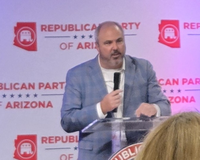 Arizona Republican Party headquarters: RNC Chairman welcomes guests and shares the national committee's view of Arizona's importance in the 2026 General Election.